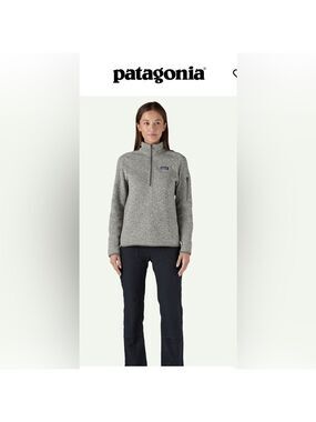 Patagonia Women’s SM Better Knit Sweater 1/4 Zip Birch White w F 3 Embroidery